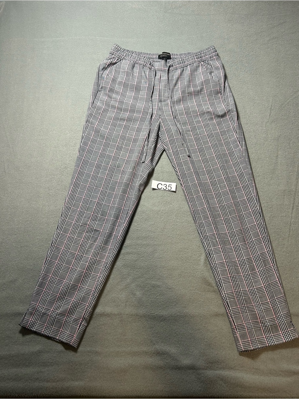 Women’s Banana Republic Hayden Pants Gray Plaid Drawstring